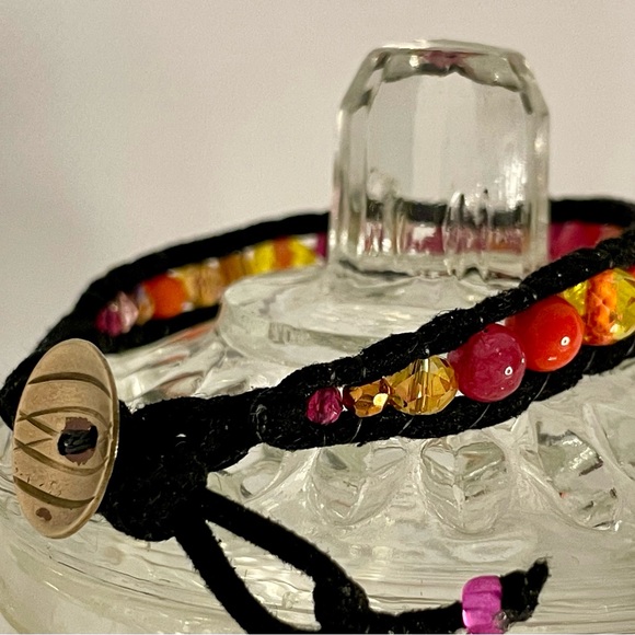 New Retro Swarovski Crystal Tourmaline Vintage Wrap Bracelet - Picture 1 of 8